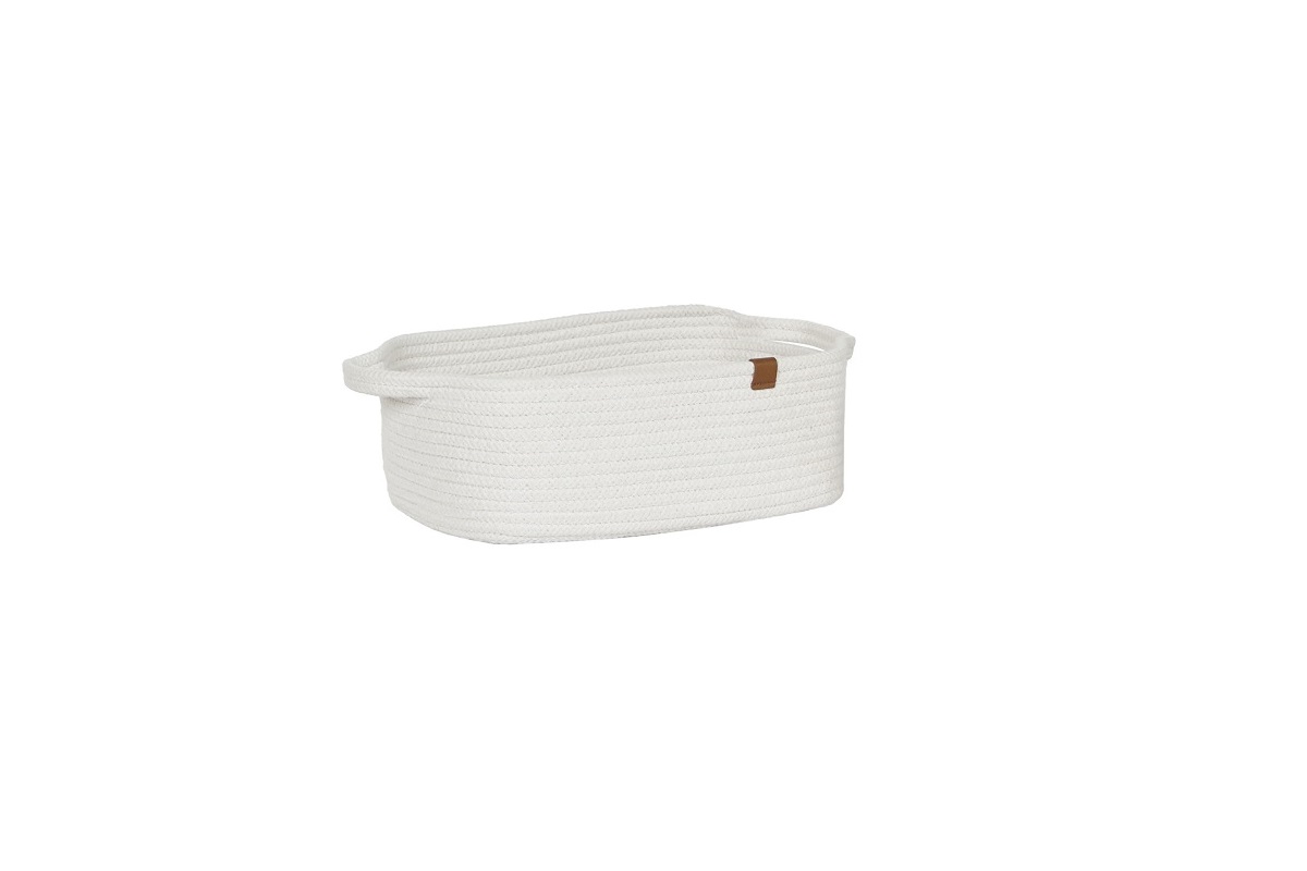 CESTA ALGODON 33X23X13CM BLANCO